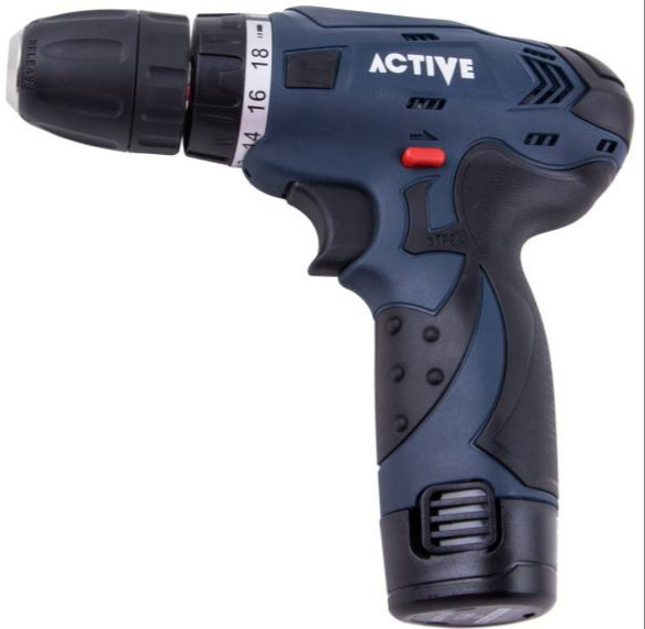 دریل شارژی 12 ولت دو سرعته اکتیو مدل 2512 - اکتیو