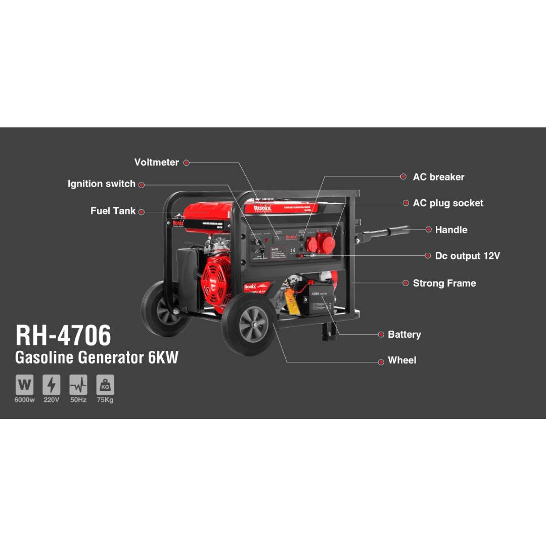 ژنراتور 6 کیلووات رونیکس مدل 4706 - رونیکس